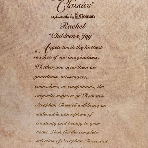 SOLD***Seraphim Classics Rachel Children’s Joy, NWT angel 1996 #78047 Roman, Inc - Picture 14 of 14